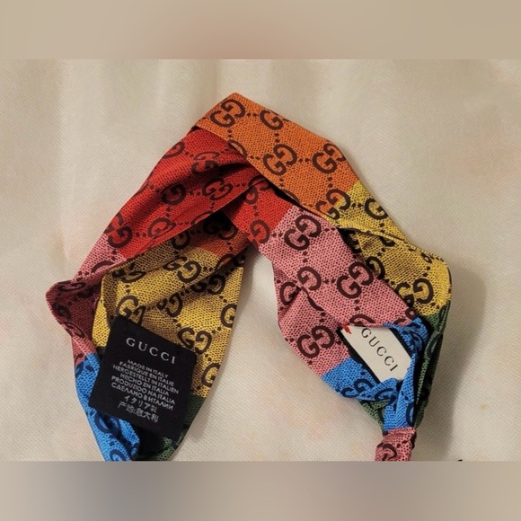 Gucci Red and Yellow Patterned Headband - Picture 6 of 6